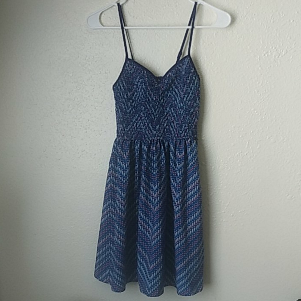 Junior speghetti strap blue dress